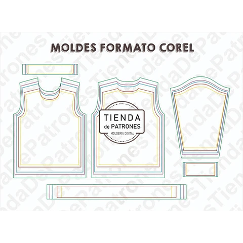 Molde Patron Coreldraw Buzo Basico Niños Talles 6 Al 14