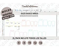 Molde Patron Coreldraw Buzo Basico Niños Talles 6 Al 14