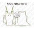 Molde Patron Coreldraw Musculosa Hockey Mujer Del Xs Al 2xl
