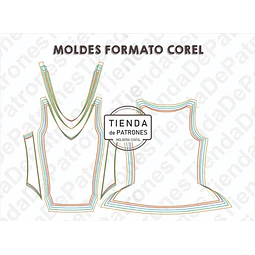 Molde Patron Coreldraw Musculosa Hockey Mujer Del Xs Al 2xl