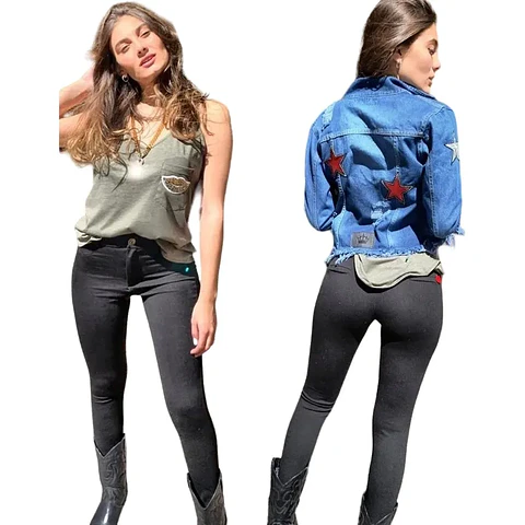 Molde Digital Calza Simil Pantalon Con canesú Talles S A Xxl