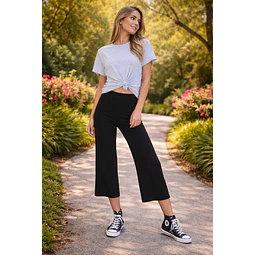 Molde Digital Pantalon Crop Para Punto, Pack Talles S Al Xxl