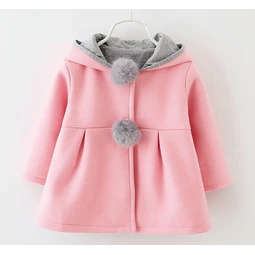 Molde Digital Abrigo Beba Con tablas Y Capucha, Talles 1 Al 5