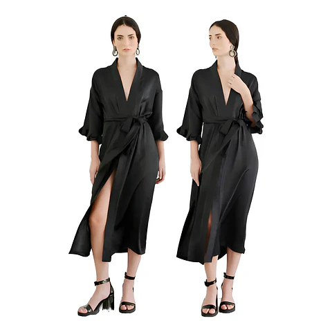 Molde Digital Bata Larga Manga Con volado, Pack Talles S A Xxl