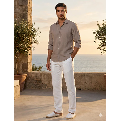 Molde Digital Pantalon Playero Cintura Con elastico, Talles S A Xxl