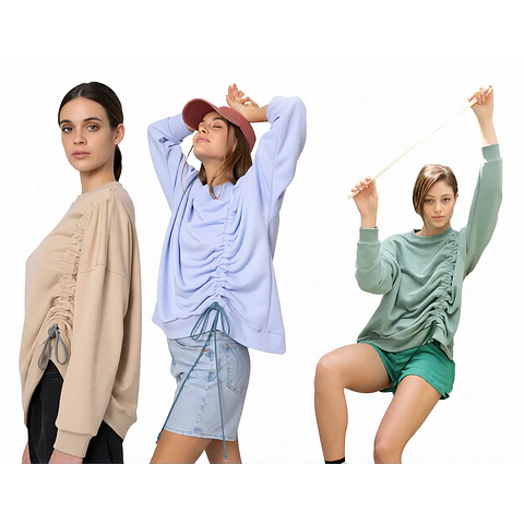 Molde Digital Buzo Oversize Con Cordones, pack Talles S A Xxl