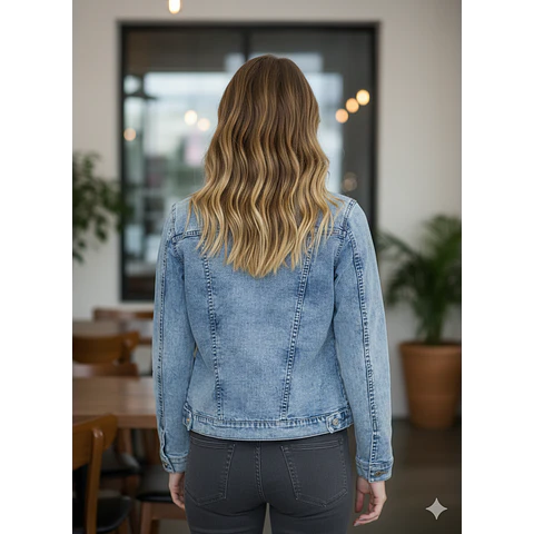 Molde Digital Chaqueta/campera Corte Jean, Talles S Al Xxl