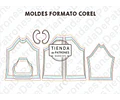 Molde Patron Coreldraw Guardapolvo Jardin Ranglan 2/3/4/5/6