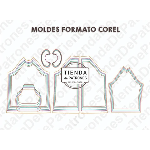 Molde Patron Coreldraw Guardapolvo Jardin Ranglan 2/3/4/5/6