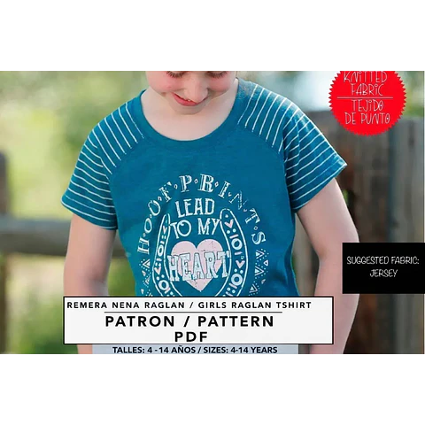 Molde De Costura, Patron Remera Ranglan Mc Nena , Imprimible