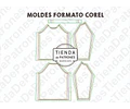 Molde Patron Coreldraw Remera Mujer Manga Ranglan S Al 2xl
