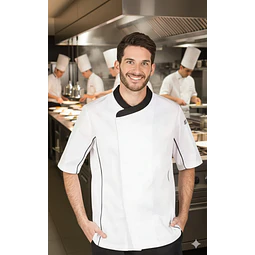 Molde Digital Chaqueta Chef Con Vivos, Pack Talles S Al Xxl