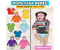 Moldes Y Patrones De Ropa Para Bebés Bodys Enteritos Campera