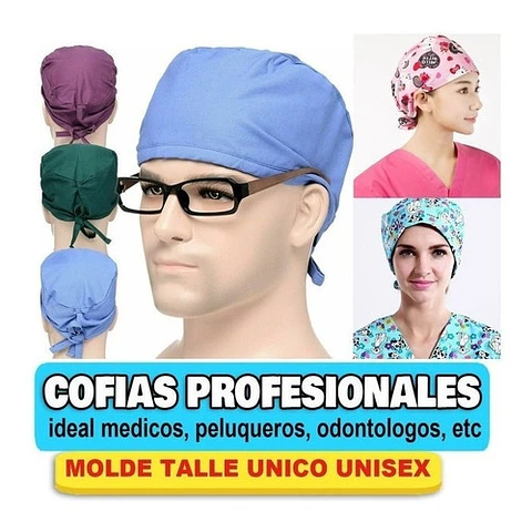 Moldes Y Patrones Uniformes Médicos Batas Cofias Delantal