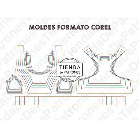 Molde Patron Coreldraw Top Deportivo Mujer Del Xs Al 2xl