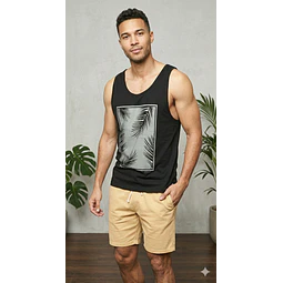 Molde Digital Playera Musculosa Hombre Patron Pack 5 Talles