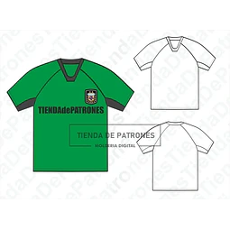 Molde Patrón Coreldraw Remera Futbol Hombre Del S Al 2xl