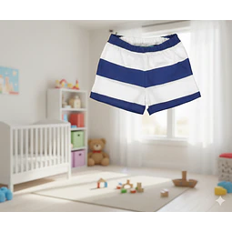 Molde Digital Short De Bebe, Patron Pack Talles 1 Al 5