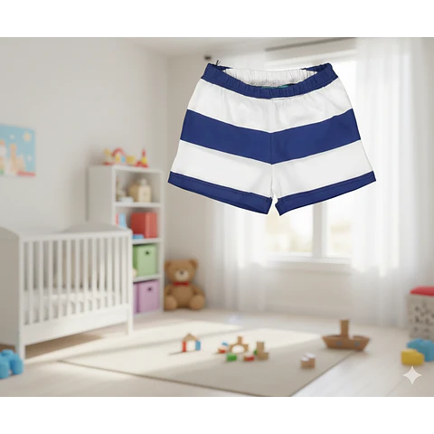 Molde Digital Short De Bebe, Patron Pack Talles 1 Al 5