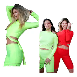 Molde Digital Top Manga Larga Lazos Cruzados, Talles S A Xxl