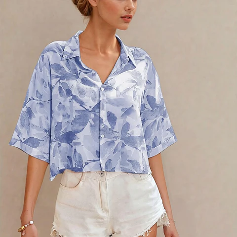 Shirt Sewing Pattern, Women Shirt Pattern, Crop Shirt Pattern, Sewing Pattern, Women Sewing pattern, Shirt Pattern, Beginner Sewing Pattern