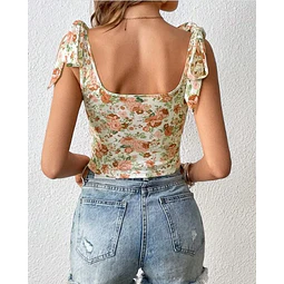 Tie Top Sewing Pattern for Women PDF | XS-XXXL | Shoulder Tie Top Pattern | Open back Womens Crop Top | Easy Top Pattern | Knot Top Pattern