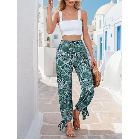 Pants Sewing Pattern | Slit Pants Pattern | Elastic Waistband Pants | Summer Pants Pattern | Beginner Sewing Patterns, Women Pattern Pants