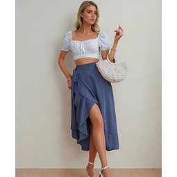 Skirt Sewing Pattern | Wrap Skirt Pattern | Women Sewing Pattern | Sewing Patterns | Summer Skirt Sewing pattern | Ruffle Hem Wrap Skirt