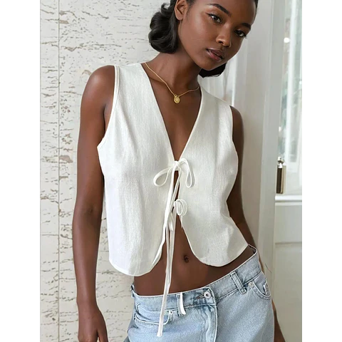 Front Tie Top Sewing Pattern | Tie Top Pattern | Vest Pattern | Summer Top sewing pattern | Women Sewing Patterns | Beginner Vest Pattern