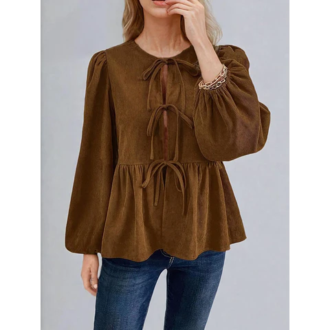 Blouse Sewing Pattern, Tie Front Blouse, Knot Blouse, Shirt Pattern, Milkmaid Pattern, Women Shirt, Peplum Top, Peplum Blouse Pattern Women