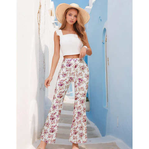 Flare Pants Pattern | Pants Sewing pattern | Wide leg pants, High waisted pants sewing pattern, Trousers pattern for women, Instant Download