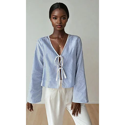 Front Tie Blouse Sewing Pattern | Top Sewing Pattern | Women Sewing Pattern, Tie Top Pattern, Top Pattern, Women Blouse Top Pattern