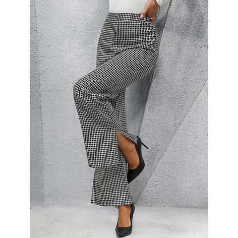 Flare Leg Slit Pants Sewing Pattern for Women | Flare Leg Trouser Pattern | Wide leg pants pattern | High waisted pants pattern PDF | S-XL