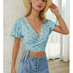 Wrap Top Pattern | Crop Top Pattern | Women Sewing Pattern | Blouse Pattern | Sewing Patterns Women Blouse | Tie Top Blouse Women Pattern