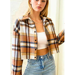 Crop Shirt Sewing Pattern, Long Sleeved Crop Shirt, Women Shirt Jacket Sewing Pattern, Women Sewing Pattern, Shacket Sewing Pattern