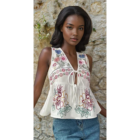 Peplum Top Sewing Pattern | Women Sewing Pattern | Blouse Pattern | Front Tie Top Pattern | Sewing Patterns for Beginner Top | Tank Top
