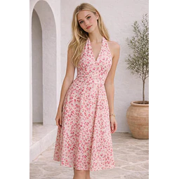 Alyssa Halter Dress Sewing Pattern | Summer Dress Sewing Pattern | Women Pattern | Dress Pattern for Women | Halter Dress | Midi Dress