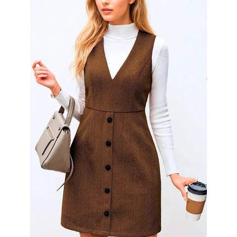 Dress Sewing Pattern | Overall Dress Pattern| Sewing Patterns | Women Sewing Pattern Dress | Short Dress | Overall Autumn Fall Dress Pattern
