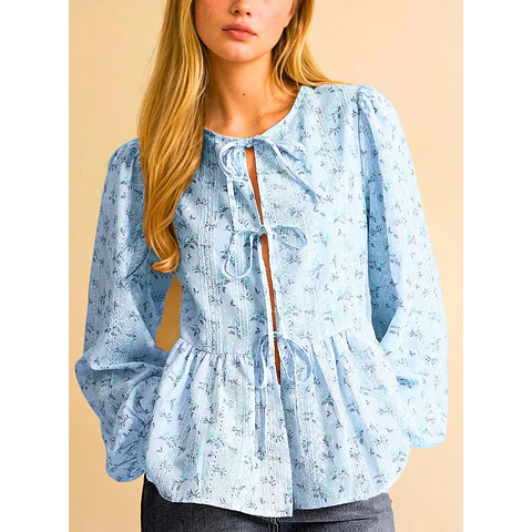 Blouse Sewing Pattern, Front Tie Blouse, Knot Blouse, Shirt Pattern, Milkmaid Pattern, Women Shirt, Peplum Top, Peplum Blouse Pattern Women