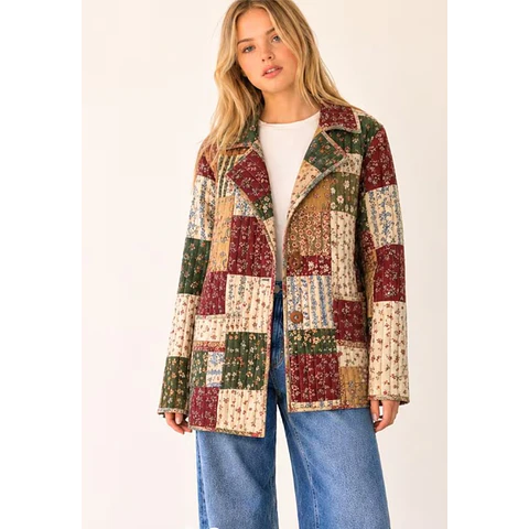 Quilted Coat Sewing Pattern | Coat Pattern | Sewing Patterns | Women Sewing Pattern Patchwork | Beginner Jacket, Quilted Jacket