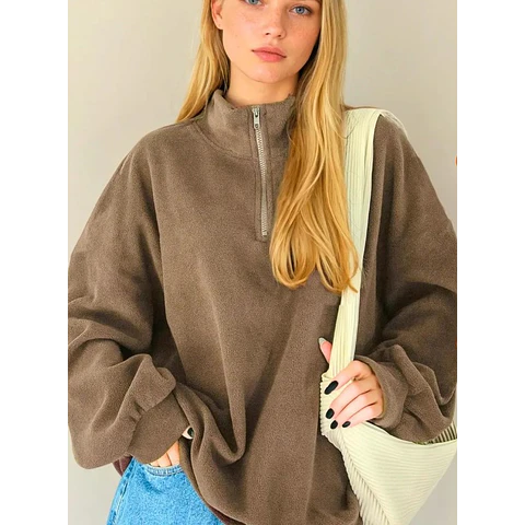 Oversized Sweater Sewing Pattern, Women Sweatshirt, Zip Sweater Pattern, Women Sewing Pattern, Beginner Sewing Pattern Sweatshirt