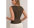 Vest Pattern, Waistcoat Pattern, Sewing Patterns, Women Pattern Vest, Front Tie Vest Pattern, Top Pattern Women, Women Vest Top Pattern