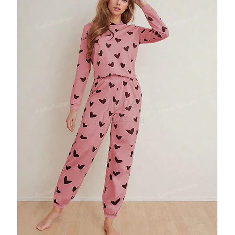 Pajama Set Pattern for Women | Nightwear Pattern, Pyjama Sleepwear Pattern, Nighty Sewing Pattern, Women Pajamas Pattern, PJ Pattern Women