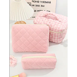 Makeup Bag Patterns Set | Boxy Pouch Pattern | Beginner Bag Pattern | Quilted Pouch Bag Pattern | Quilted Make Up Bag Pattern | Easy Bag