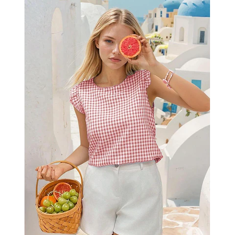 Ruffled Top Sewing Pattern, Women Sewing Pattern, Back TieTop Pattern, Blouse Pattern, Summer Top, Tie Top, Blouse Top Pattern Shirt Women