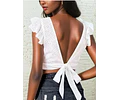 Tie Back Top Sewing Pattern | Top Pattern | Women Top Pattern | Crop Top Pattern | Backless Top | Open Back Top, Women Beginner Top Pattern