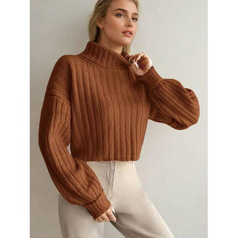 Sweater Sewing Pattern | Sweatshirt Pattern | Turtleneck Sweater Pattern | Sewing Patterns | Women Sweater Pattern | Mock Neck Top Pattern