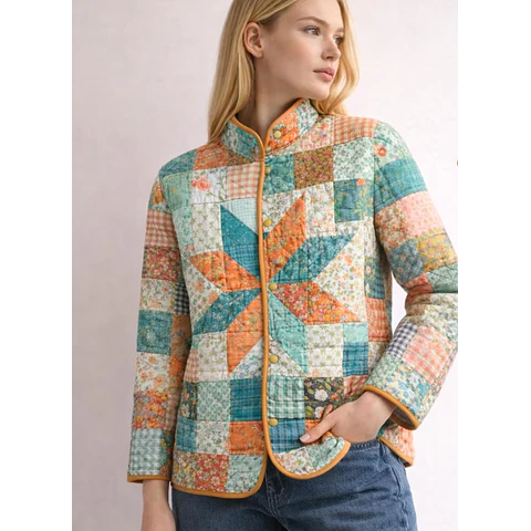Jacket Sewing Pattern for Women | Coat Pattern | Sewing Patterns | Women Sewing Pattern Patchwork | Beginner Jacket, Quilted Jacket