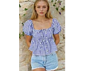 Peplum Top Sewing Pattern, Tie Front Blouse, Milkmaid Blouse Pattern, Puff Sleeve Top, Peplum Top, Peplum Blouse Pattern Women, Top Pattern
