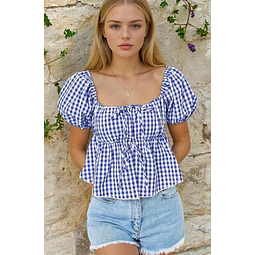 Peplum Top Sewing Pattern, Tie Front Blouse, Milkmaid Blouse Pattern, Puff Sleeve Top, Peplum Top, Peplum Blouse Pattern Women, Top Pattern